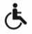 Picto d'une personne en fauteuil roulant